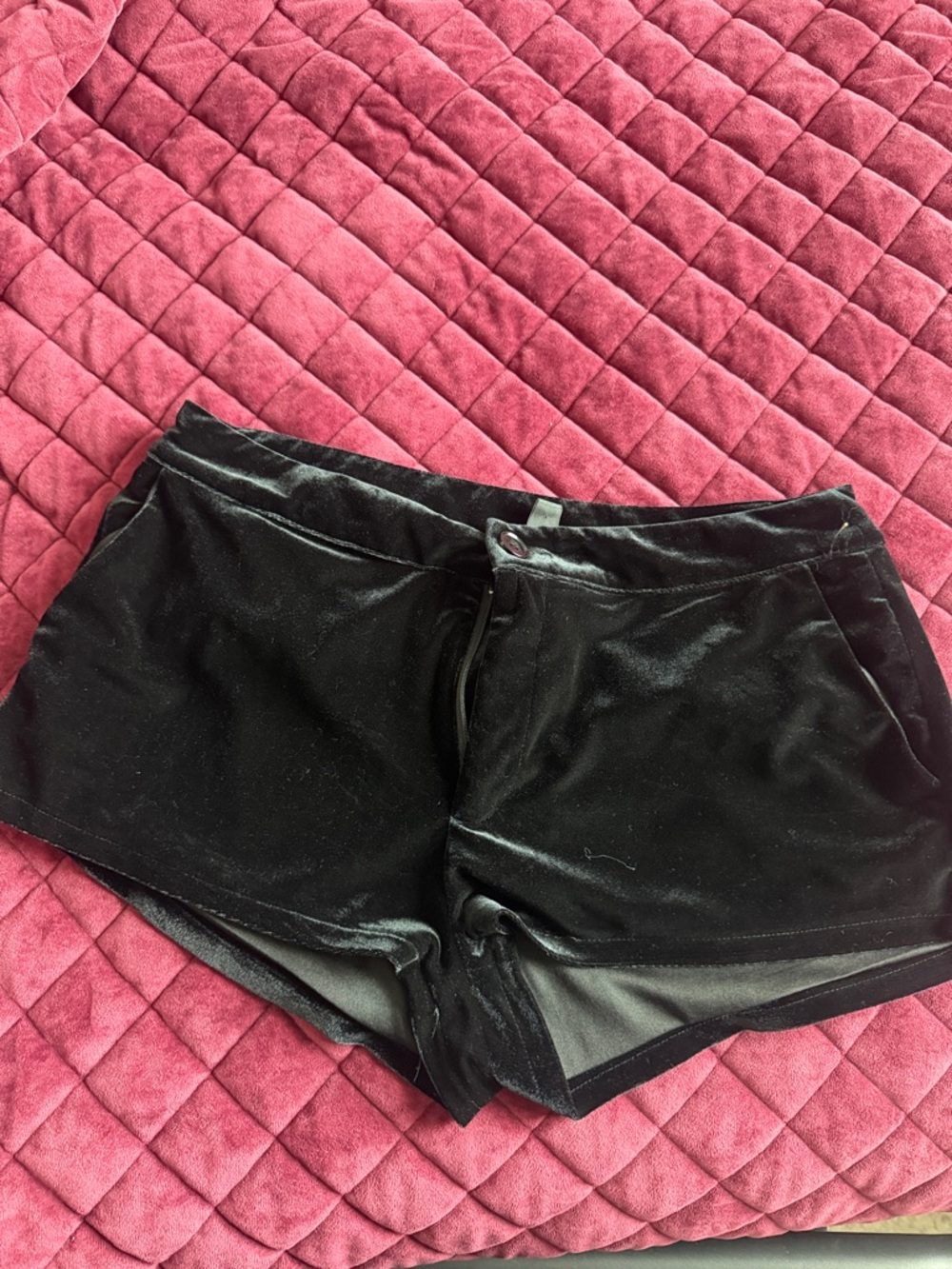 Windsor Black Velour Athletic Lounge Shorts